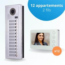 Portier interphone vidéo MODERN 2 Fils - 1 appartement - 1 écran