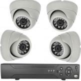 Kit vidéo-surveillance 4 caméras dômes AHD 720P + DVR haute définition