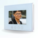 Ecran 7 pouces coloris blanc pour interphone vidéo 4 fils VIZIGUARD
