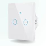 Interrupteur tactile connecté design WIFI RF 433 MHz - 2 boutons