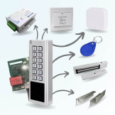 Kit de contrôle d'accès connecté à codes et badges LOCKY-4 anti vandalisme