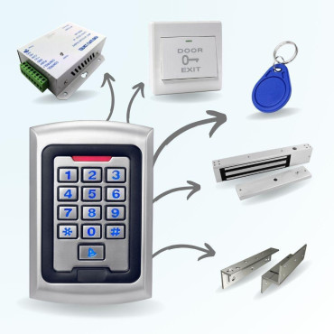 Kit de contrôle d'accès autonome à codes et badges S5