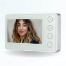 Station intérieure (écran) 4.3" coloris blanc pour interphone vidéo 2 Fils