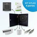 Kit complet de contrôle d'accès ZK ATLAS avec Serveur WEB - 4 portes