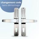 Serrure à code mécanique BT07 Double - Changement du code sans démontage - Argent