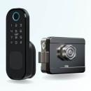 Verrou connecté biométrique LOCKY-3 à empreinte digitale, code, badge et bluetooth