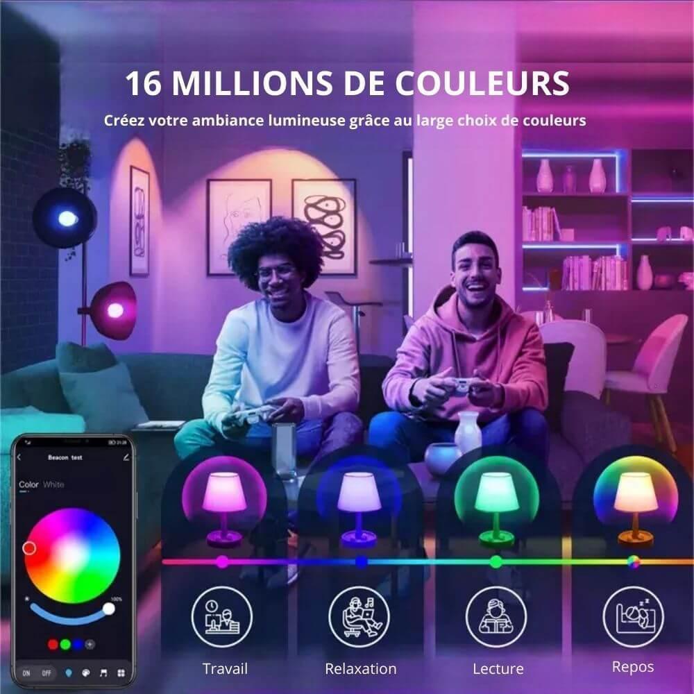 Ampoule connectée Wi-Fi avec couleurs réglables