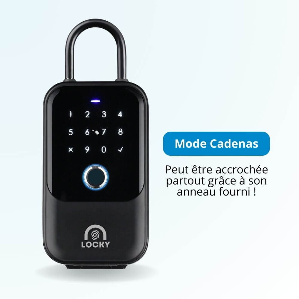 Boite à clé connectée LOCKY BOX en mode cadenas