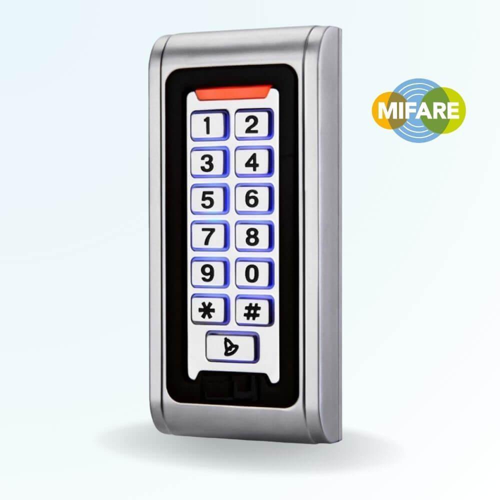 Clavier de contrôle d'accès à code et badge étanche S6 MIFARE