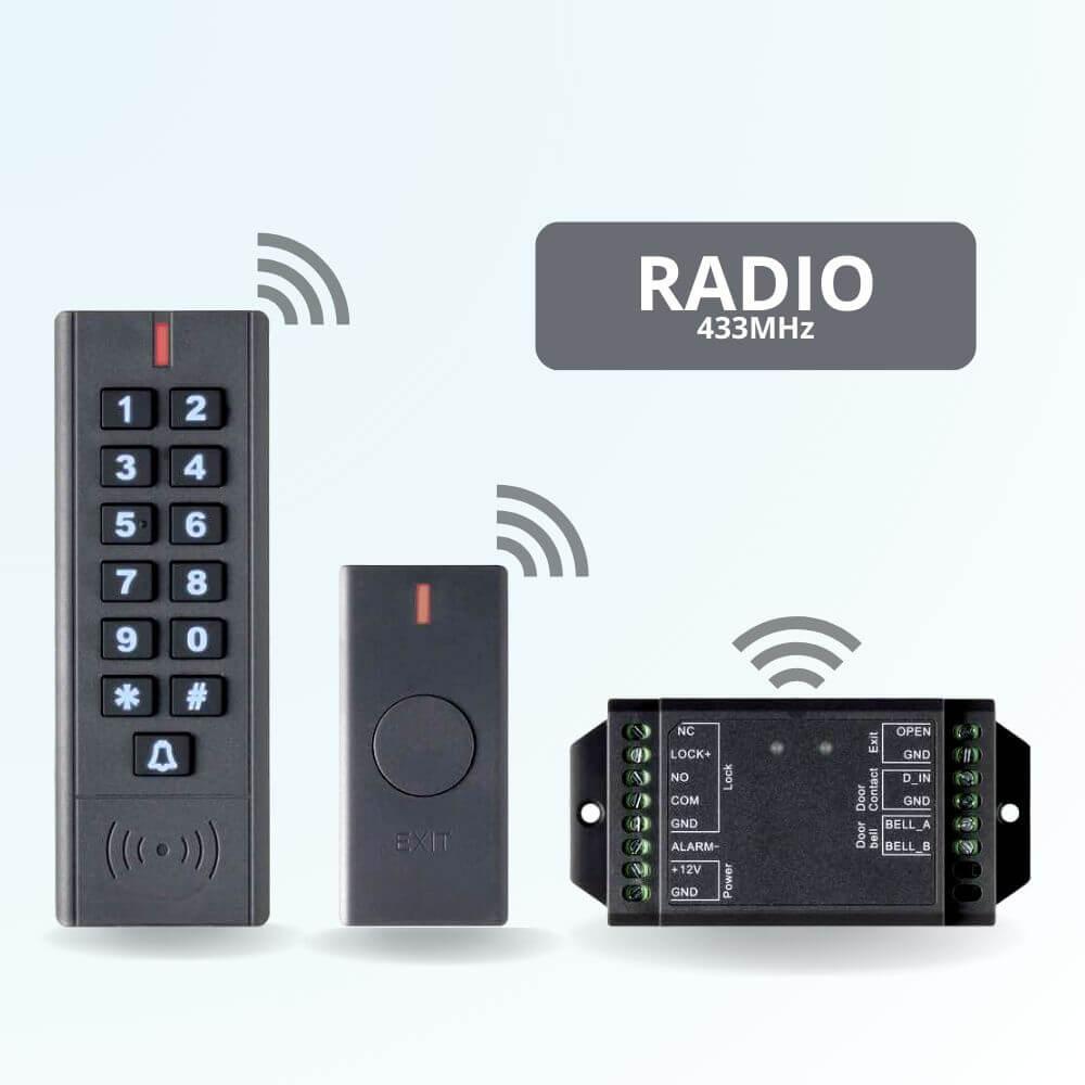 Kit clavier sans fil à codes et badges S7