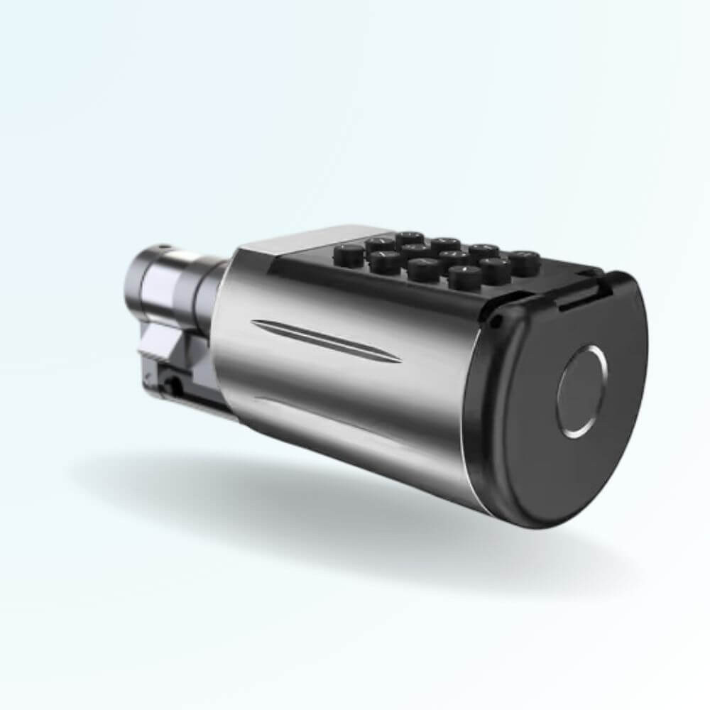 Demi-Cylindre électronique étanche IP65 LOCKY-6 V3 à empreintes, codes et badges