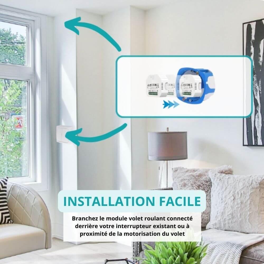 Installation volet roulant sans fil connecté