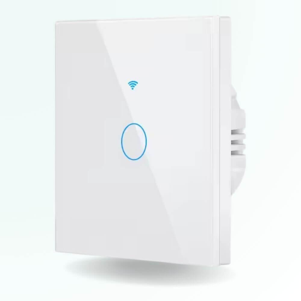 Interrupteur tactile connecté design WIFI RF 433 MHz - 1 bouton