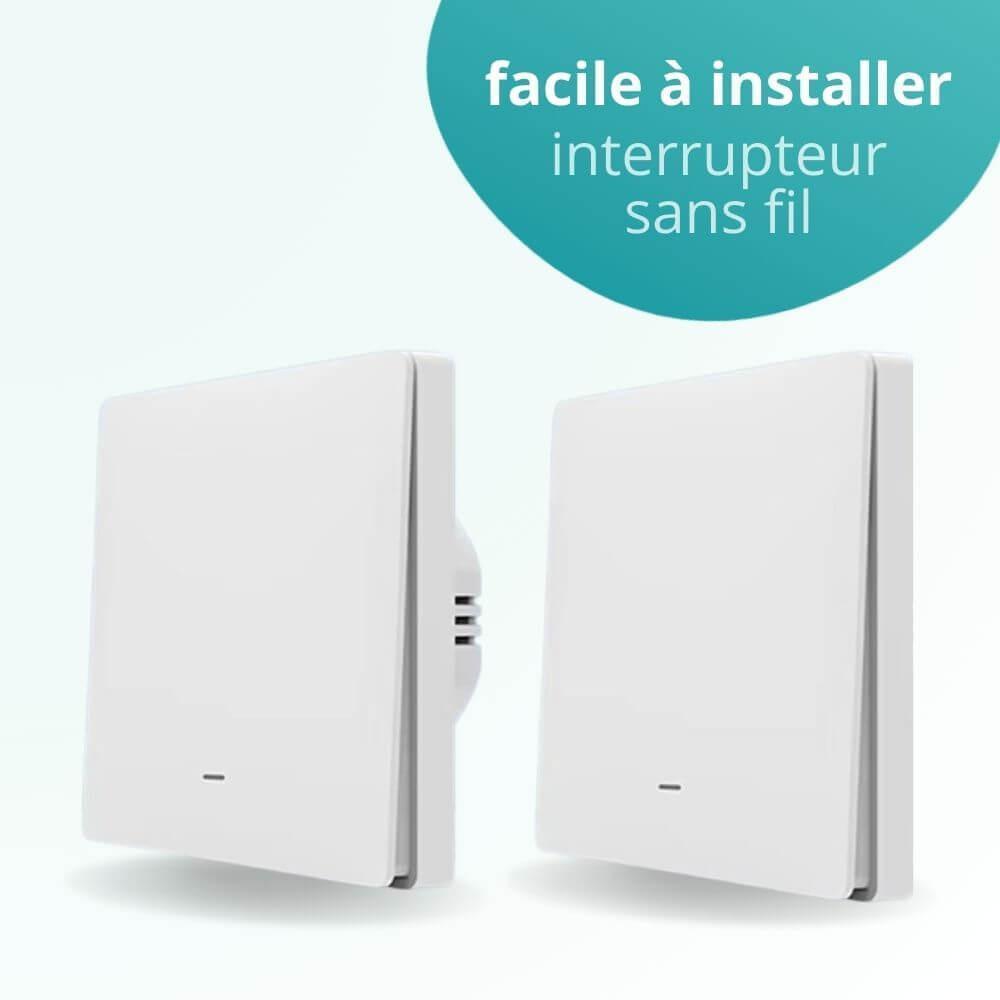 Interrupteur va et vient sans fil connecté ZigBee sans fil neutre