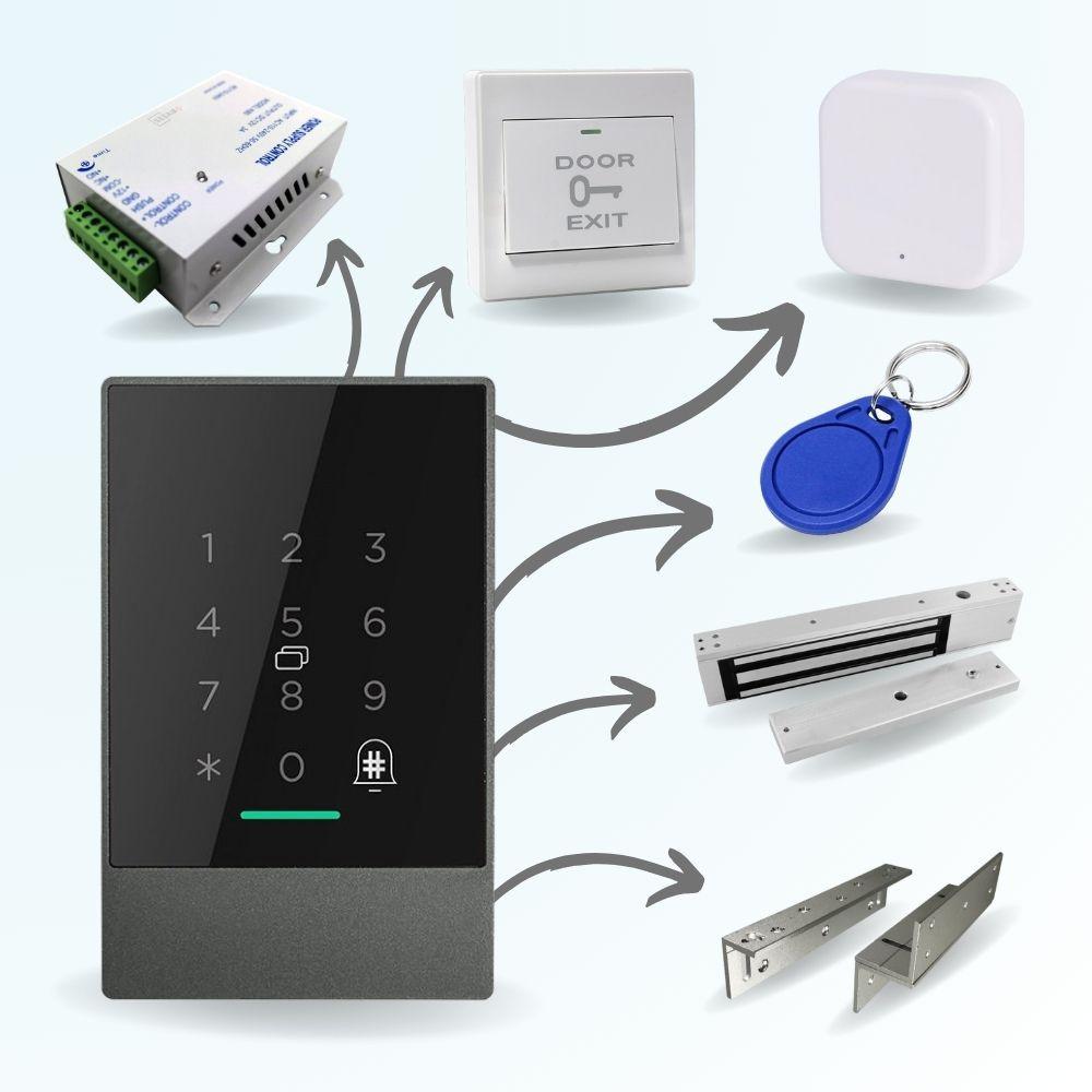 Kit de contrôle d'accès connecté à codes et badges LOCKY-7 BASIC