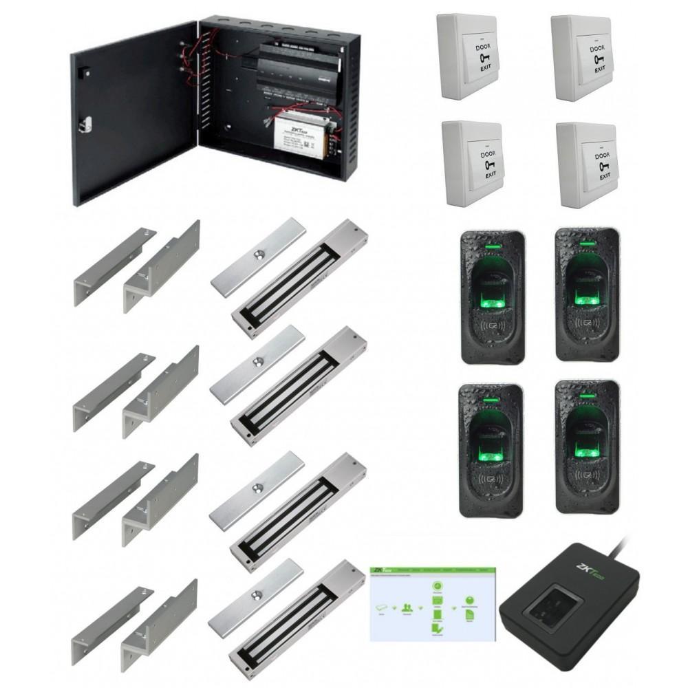 Contrôle d'accès biométrique centralisé - 4 portes