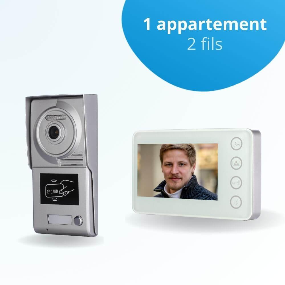 Portier interphone vidéo NEO 2 Fils - 1 appartement - 1 écran