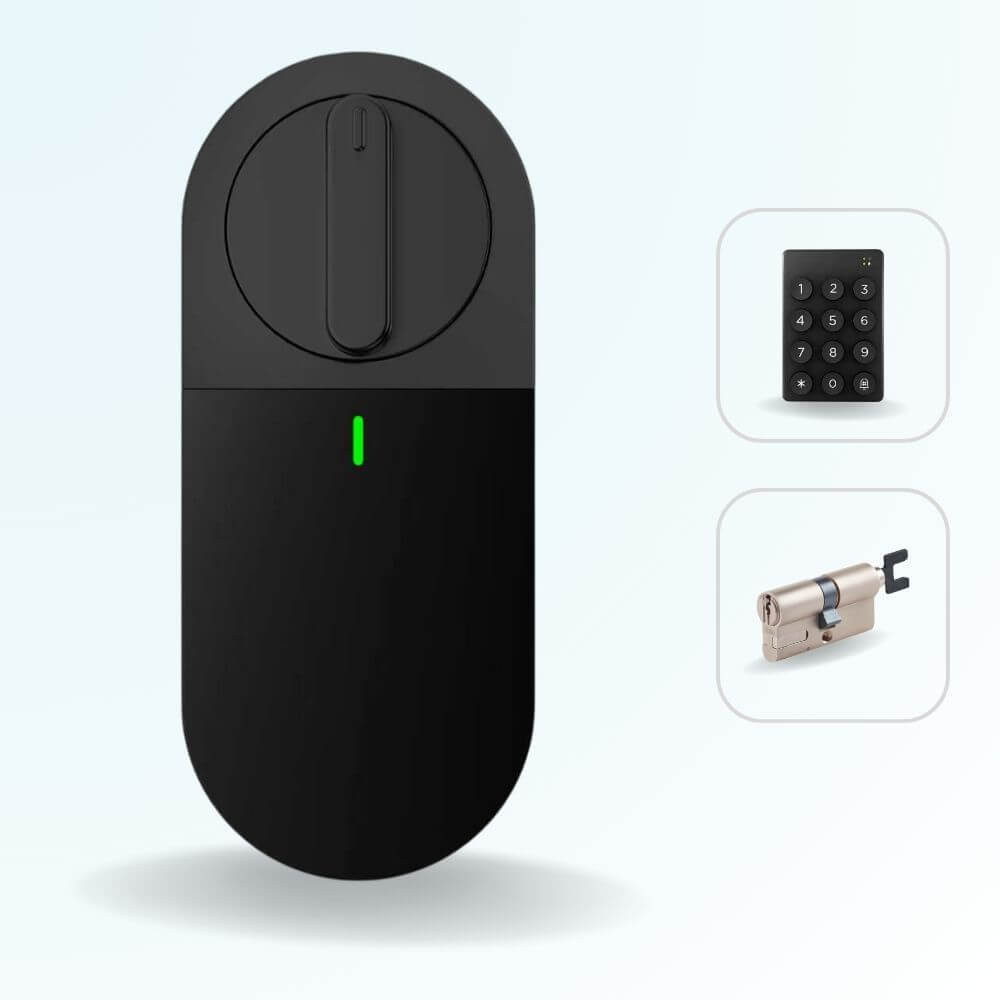 Pack serrure connectée LOCKY-4 Smart Lock 3.0 avec clavier et cylindre ajustable