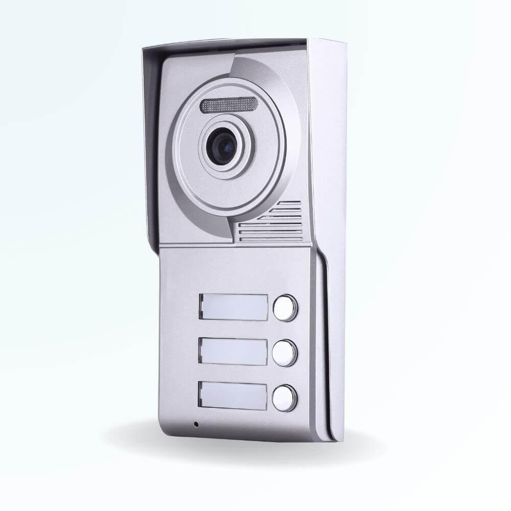 Platine de rue 3 boutons pour système interphonie 4 fils