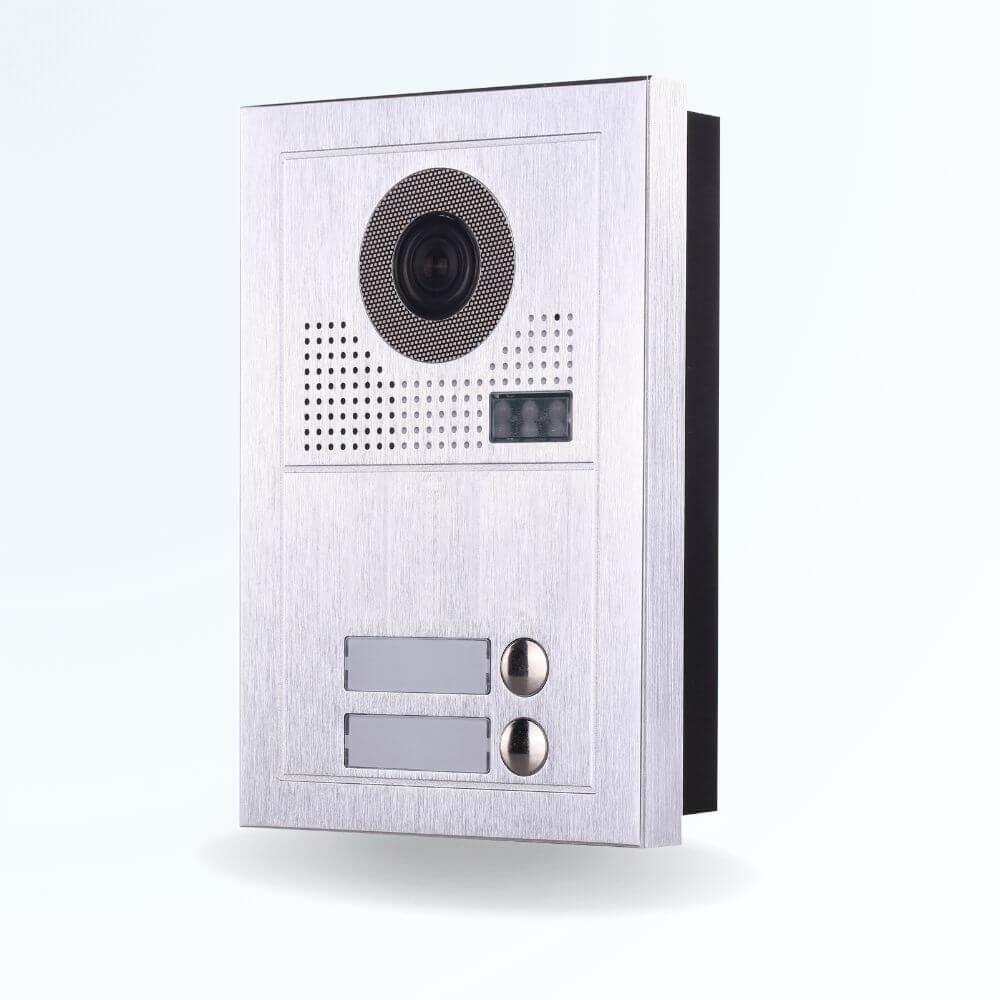 Platine de rue portier interphone video 2 fils 2 boutons VIZIGUARD MODERN