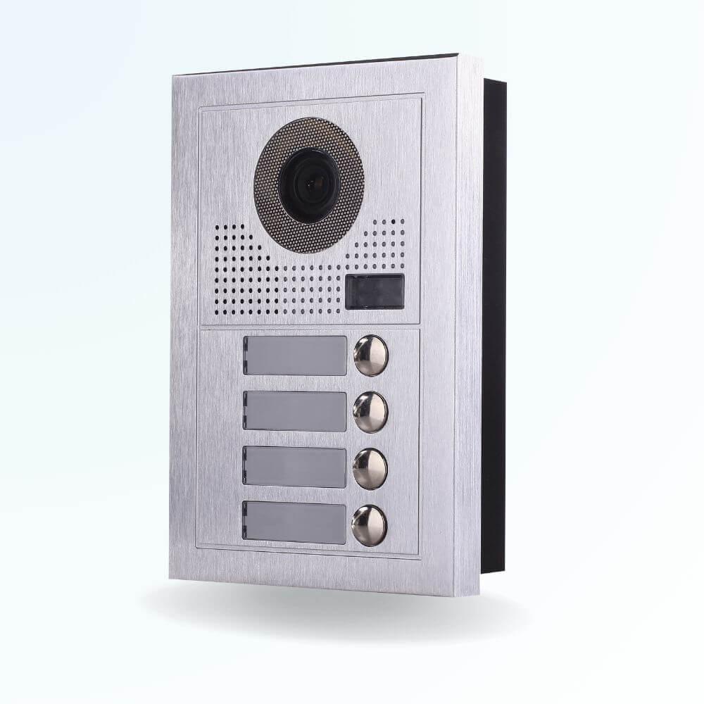 Platine de rue portier interphone video 2 fils 4 boutons VIZIGUARD MODERN