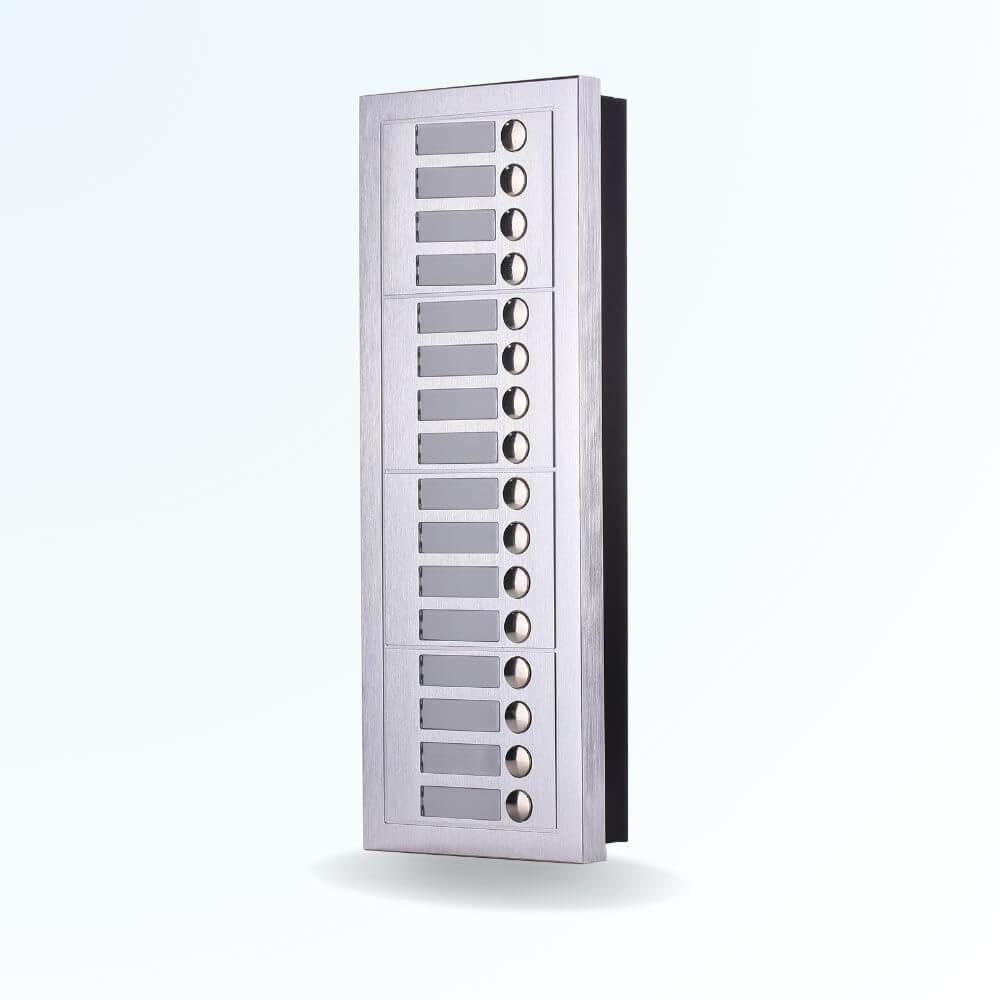 Extension de platine de rue interphone pour 16 appartements