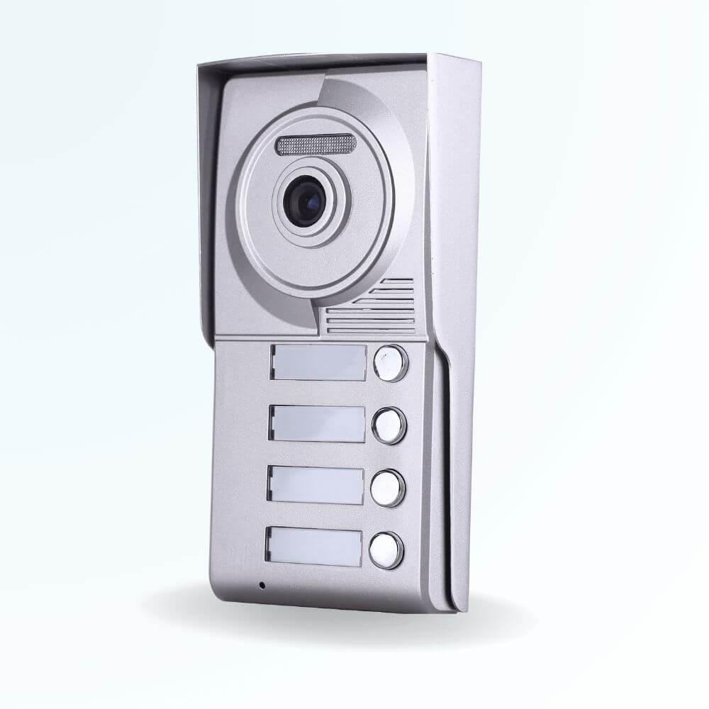 Platine de rue portier interphone video 2 fils 4 boutons VIZIGUARD NEO