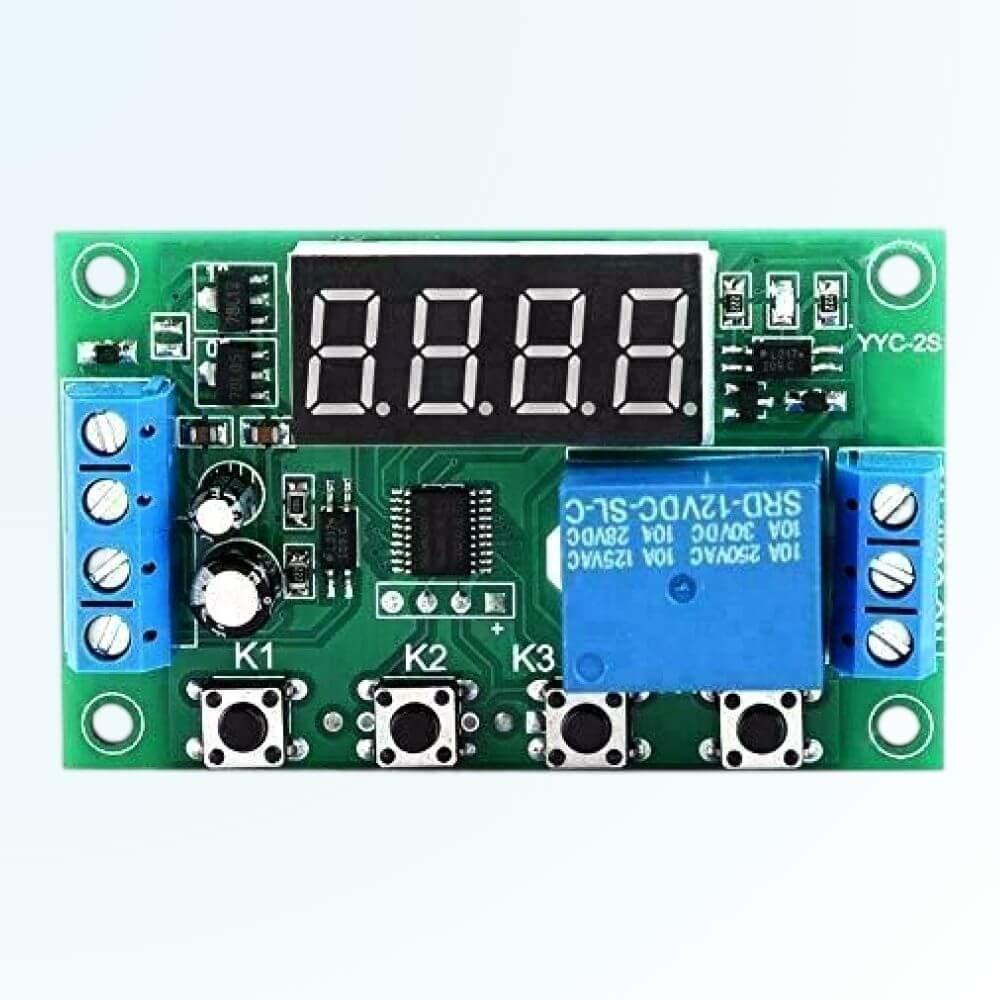 Relais 12V DC temporisé à contact sec NO / NC / COM