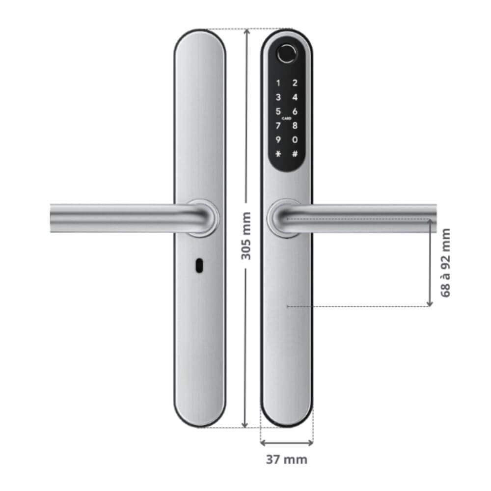 Dimensions LOCKY-9 V4 Sans Perçage