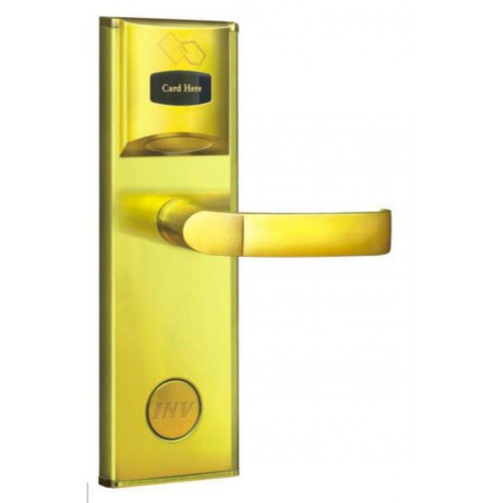 Serrure d'hotel RFID Zeno 2001 dorée droite BT Security