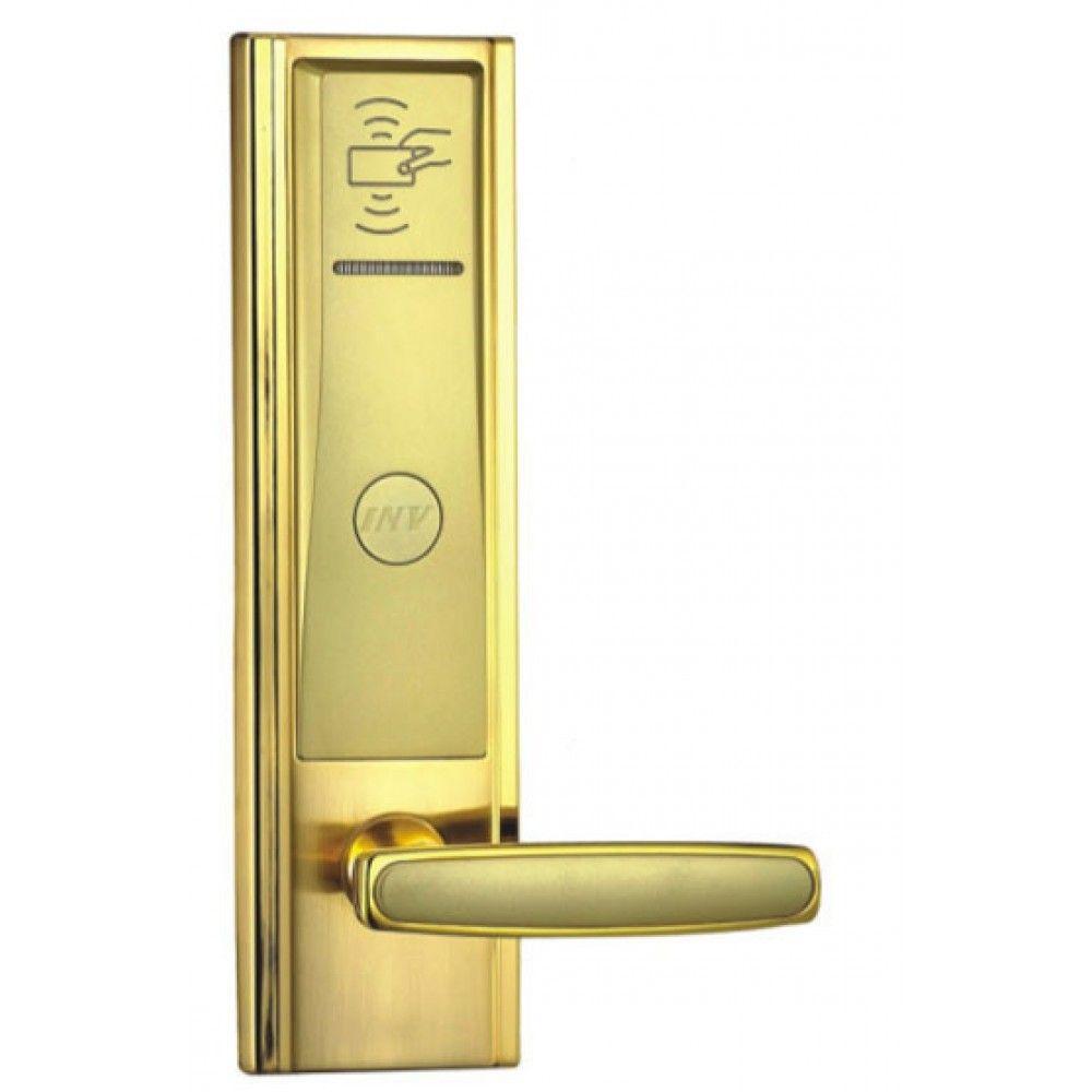 Serrure d'hotel RFID Zeno 2008A dorée droite BT Security.jpg