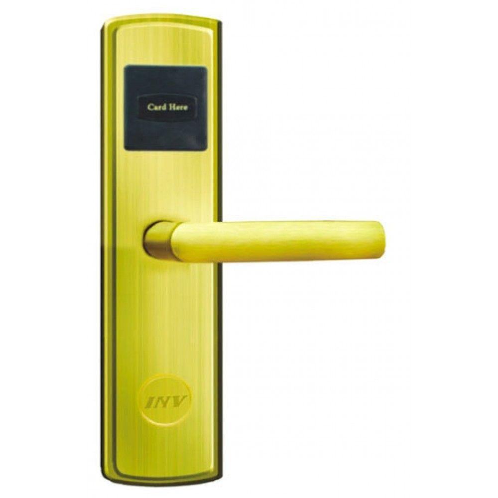 Serrure d'hotel RFID Zeno 600C dorée droite BT Security