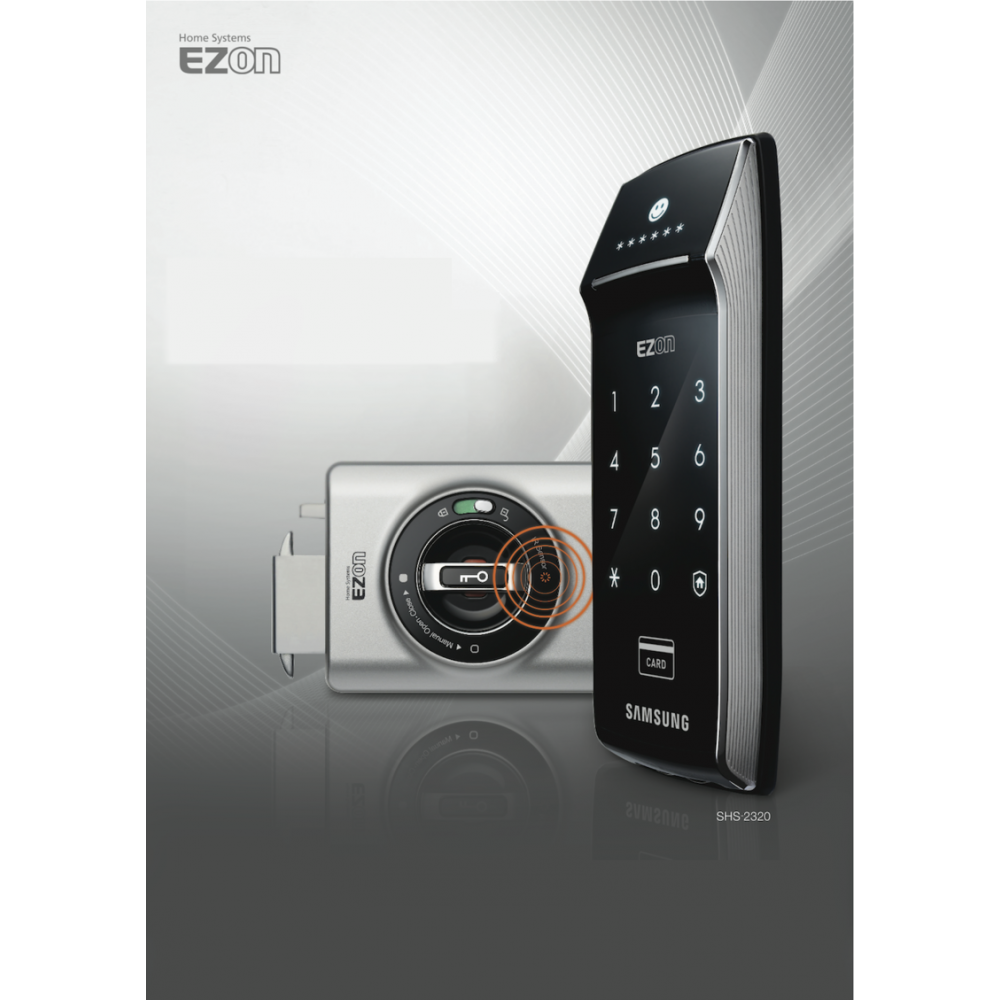 Verrou SHS-2320 Samsung Ezon à code et badge RFID (badge de proximité)