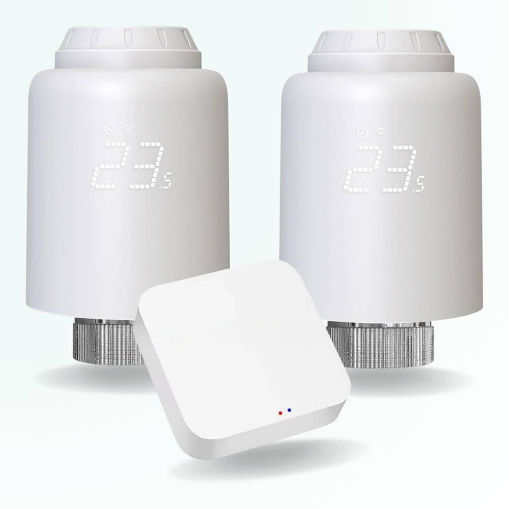 Pack de démarrage de Chauffage connecté programmable pour radiateur à eau chaude ZigBee