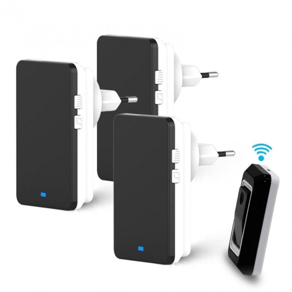 sonnette wifi sans fil protouch 3 recepteurs bt security