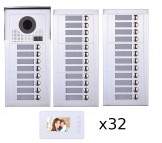 Interphone vidéo 32 appartements + 32 écrans