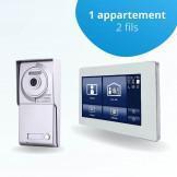 Portier interphone vidéo NEO 2 Fils - 1 appartement - 1 écran tactile SMART 7" blanc