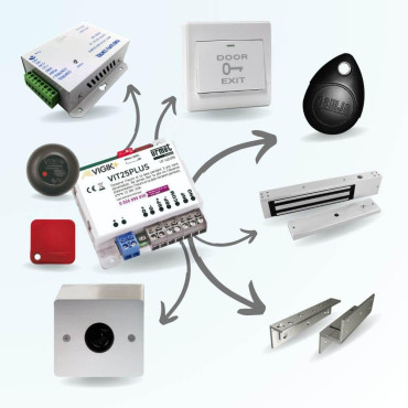 Kit contrôle d'accès autonome VIGIK PLUS pour pose en applique URMET