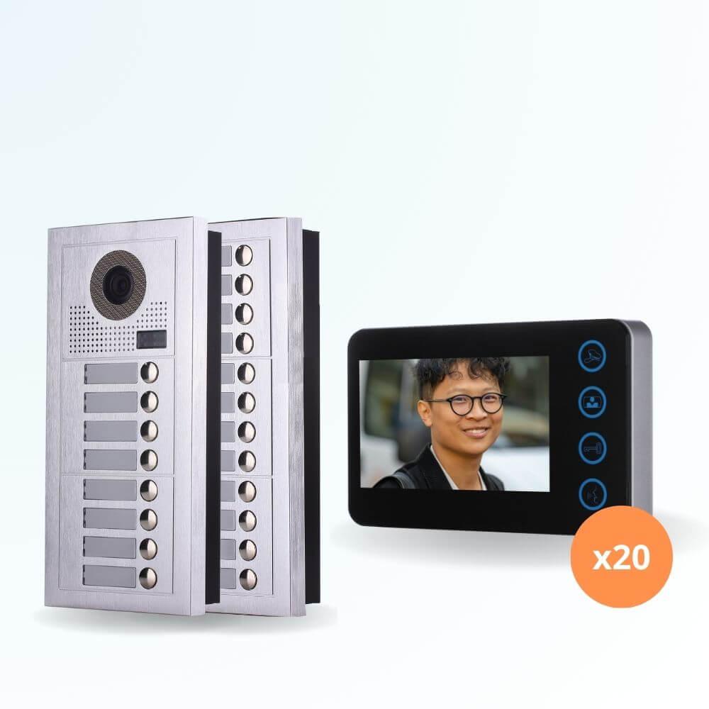 Interphone vid&eacute;o collectif pour 20 appartements ViziGuard