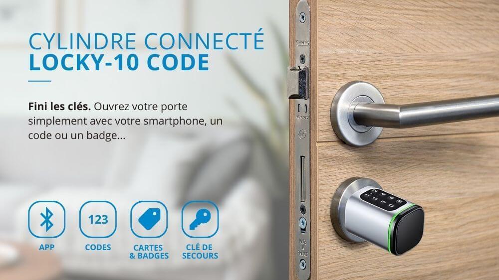 Cylindre connecté électronique LOCKY-10 CODE