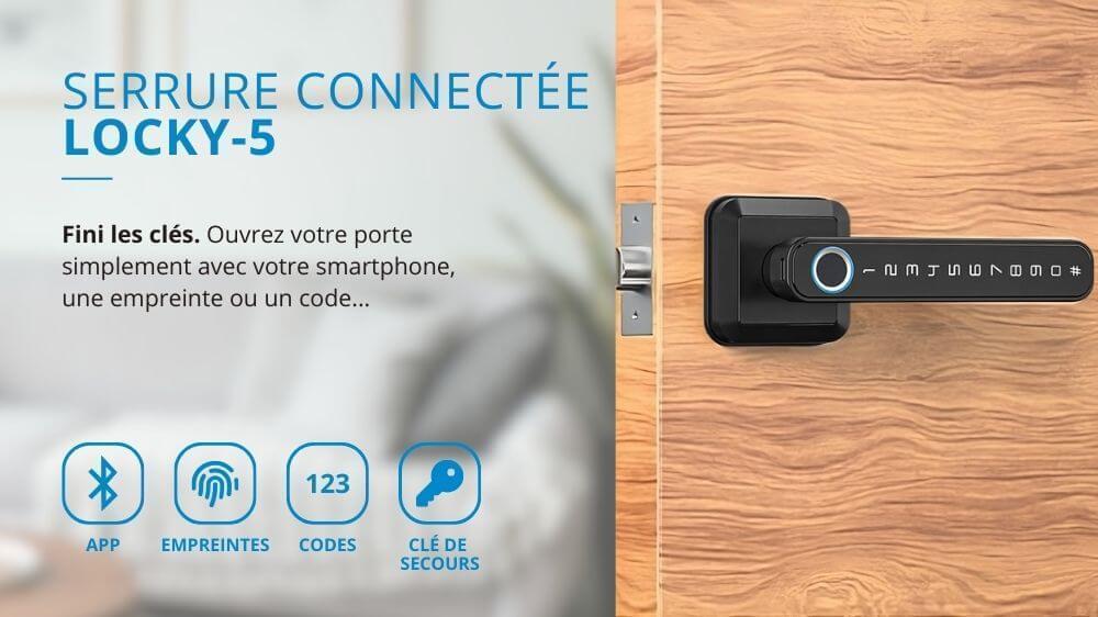 Serrure connect&eacute;e &eacute;lectronique LOCKY-5