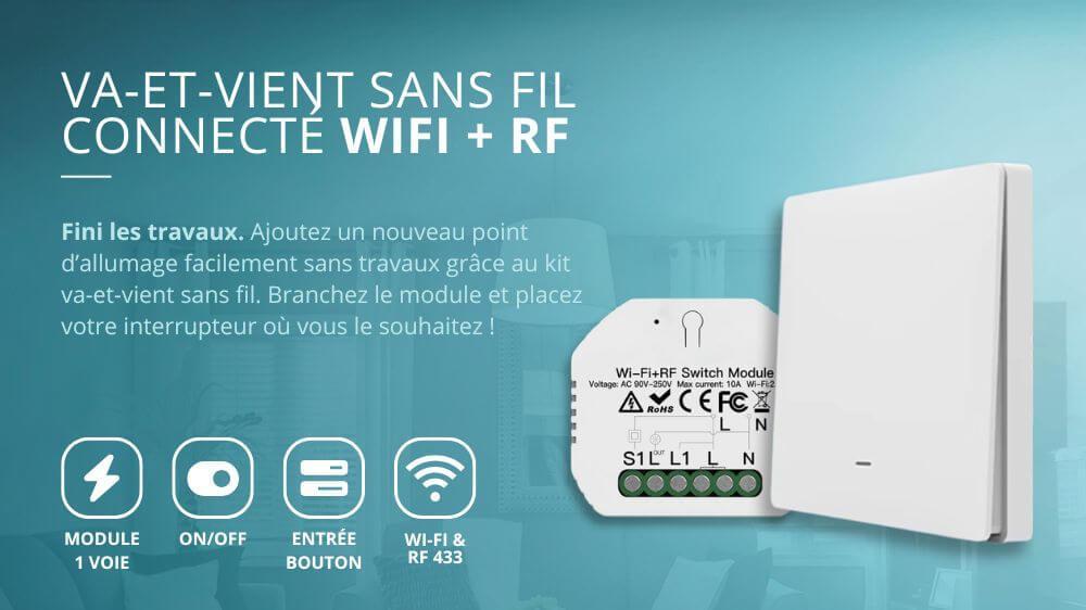 Vegena Interrupteur D'Éclairage, Kit Interrupteur Sans Fil