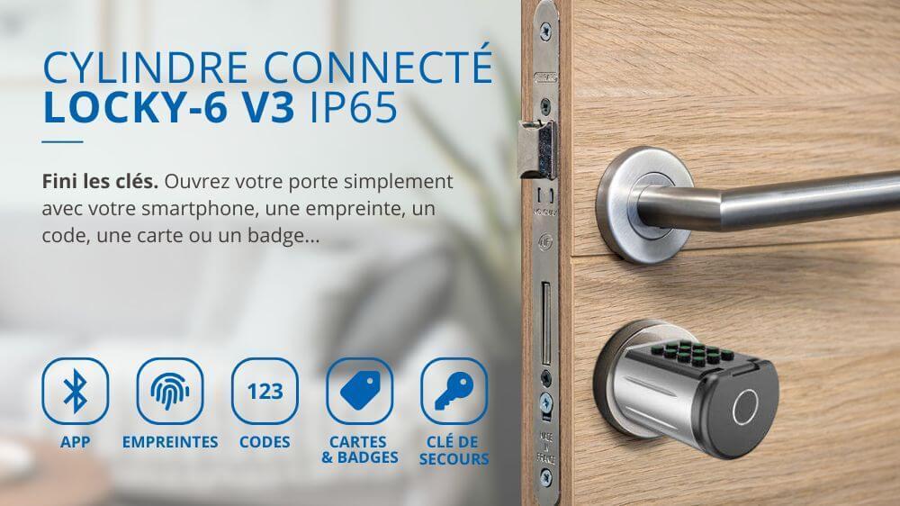Cylindre connect&eacute; &eacute;lectronique LOCKY-6 V3