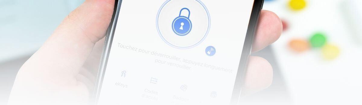 Serrure connectée LOCKY-11 biométrique, code, badge et bluetooth - Ultra  fine - BT Security