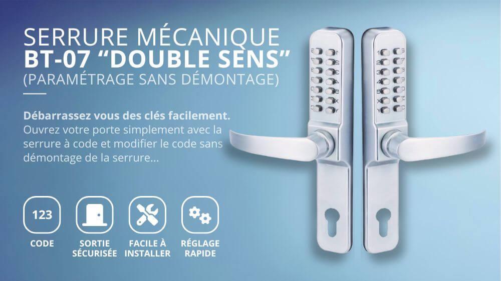 Serrure mécanique BT07 double Sans démontage Serrure mécanique à code BT07 Double avec changement de code sans démontage
